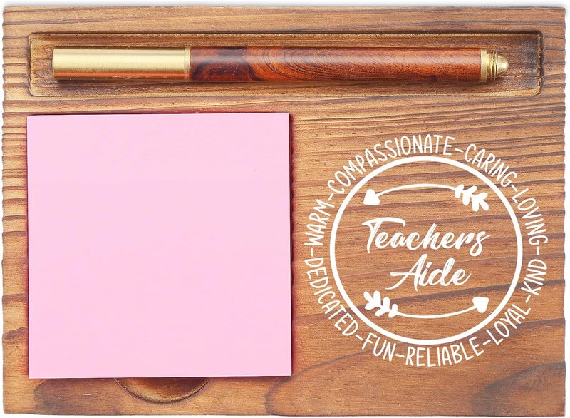 EFFJNSG Teachers Aide Gift Sticky Note Holder, Appreciation Gifts for Teachers Aides, Classroom Assistants, Educators, Inspirational Back to School Desk Graduation Retirement Organizer EDP155 - Image 1